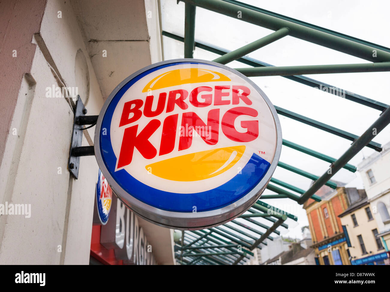 Burger King Zeichen, UK Stockfoto