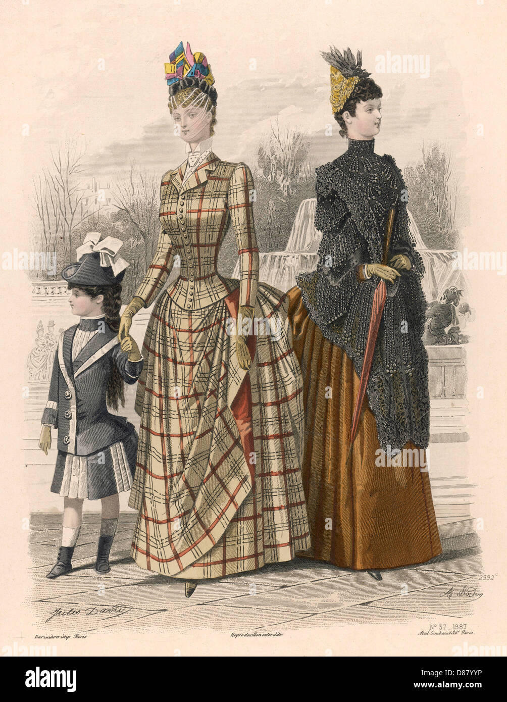 Kostüm - 1887 Tuilerien Stockfoto