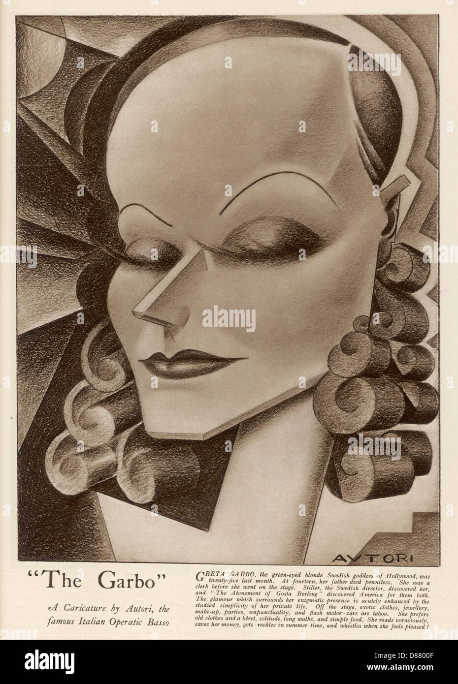 Greta Garbo Stockfoto