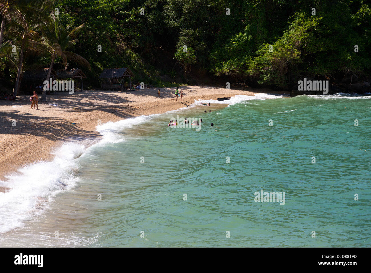 Einsamen Strand auf der Insel Mindoro, Philippinen Stockfoto