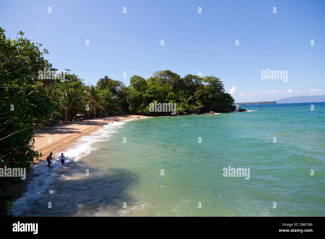 Einsamen Strand auf der Insel Mindoro, Philippinen Stockfoto