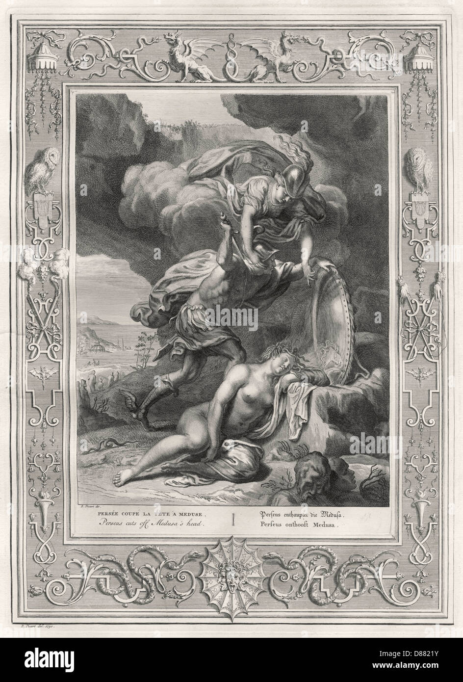 Perseus tötet Medusa Stockfoto