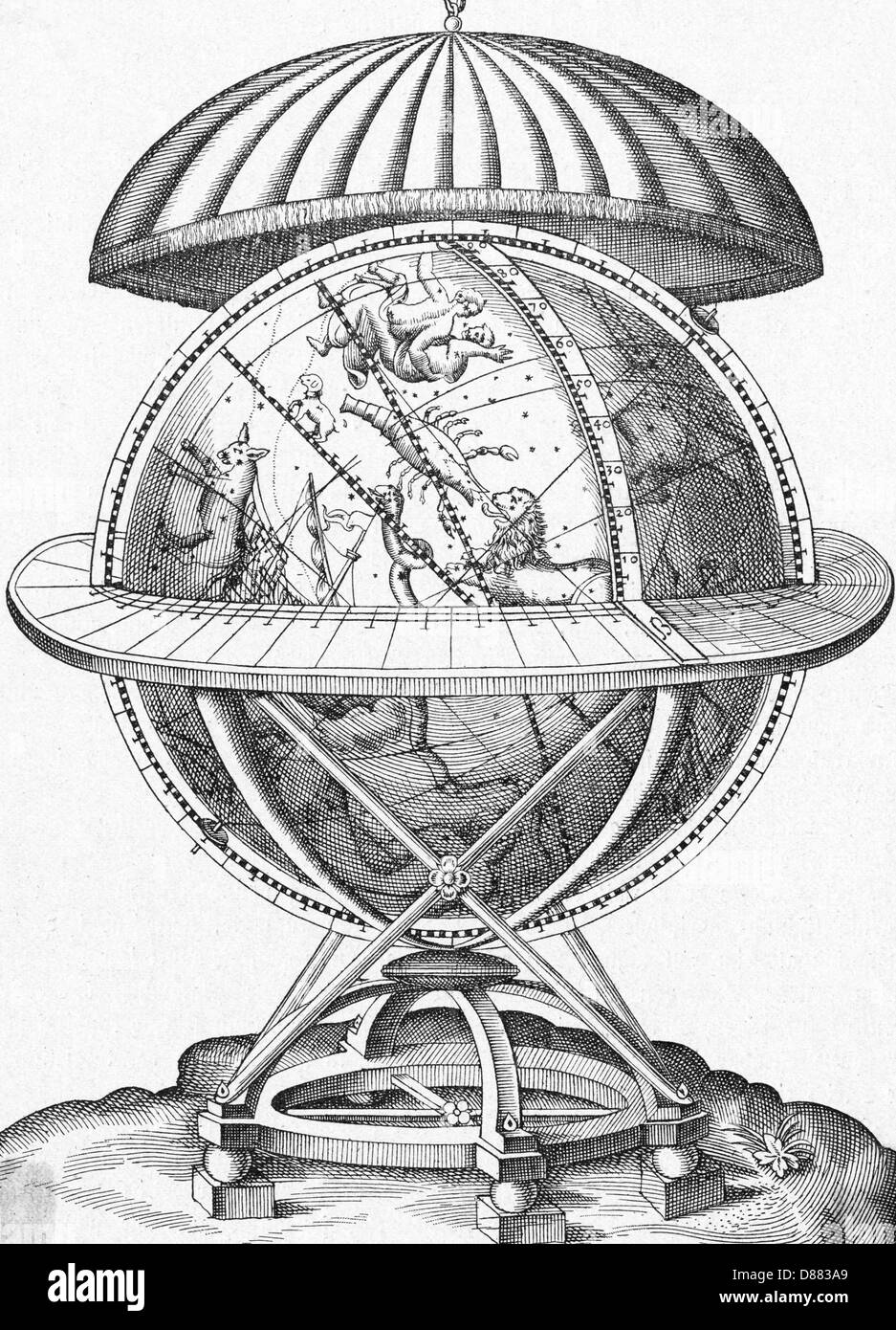 Tycho Brahe ist Globe Stockfoto