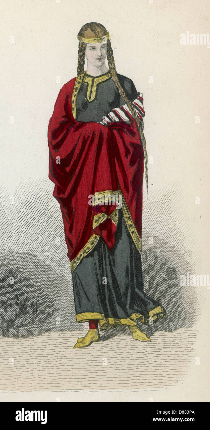 Frau aus dem 10.. Jahrhundert Stockfoto