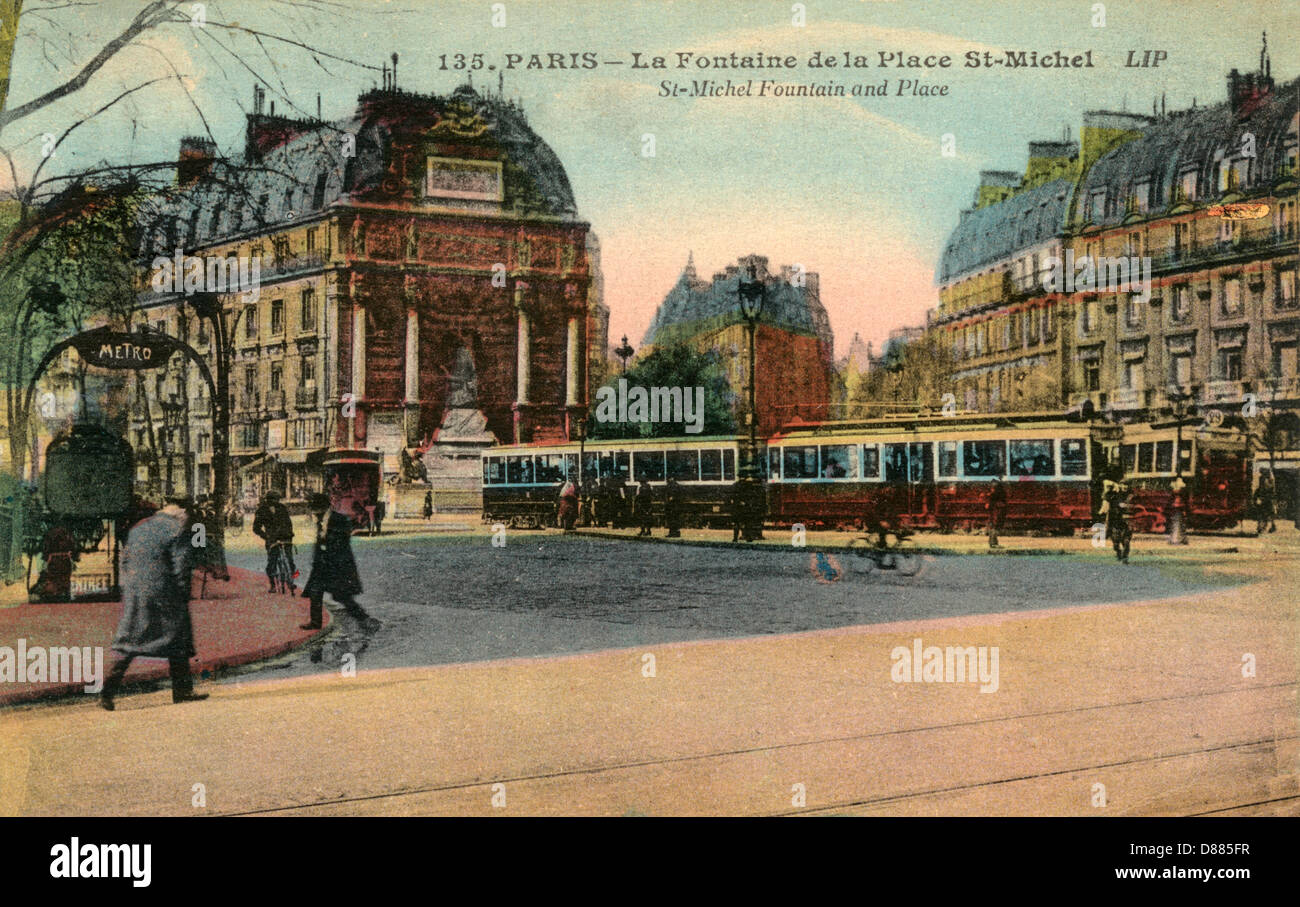PARIS/PLACE ST MICHEL Stockfoto
