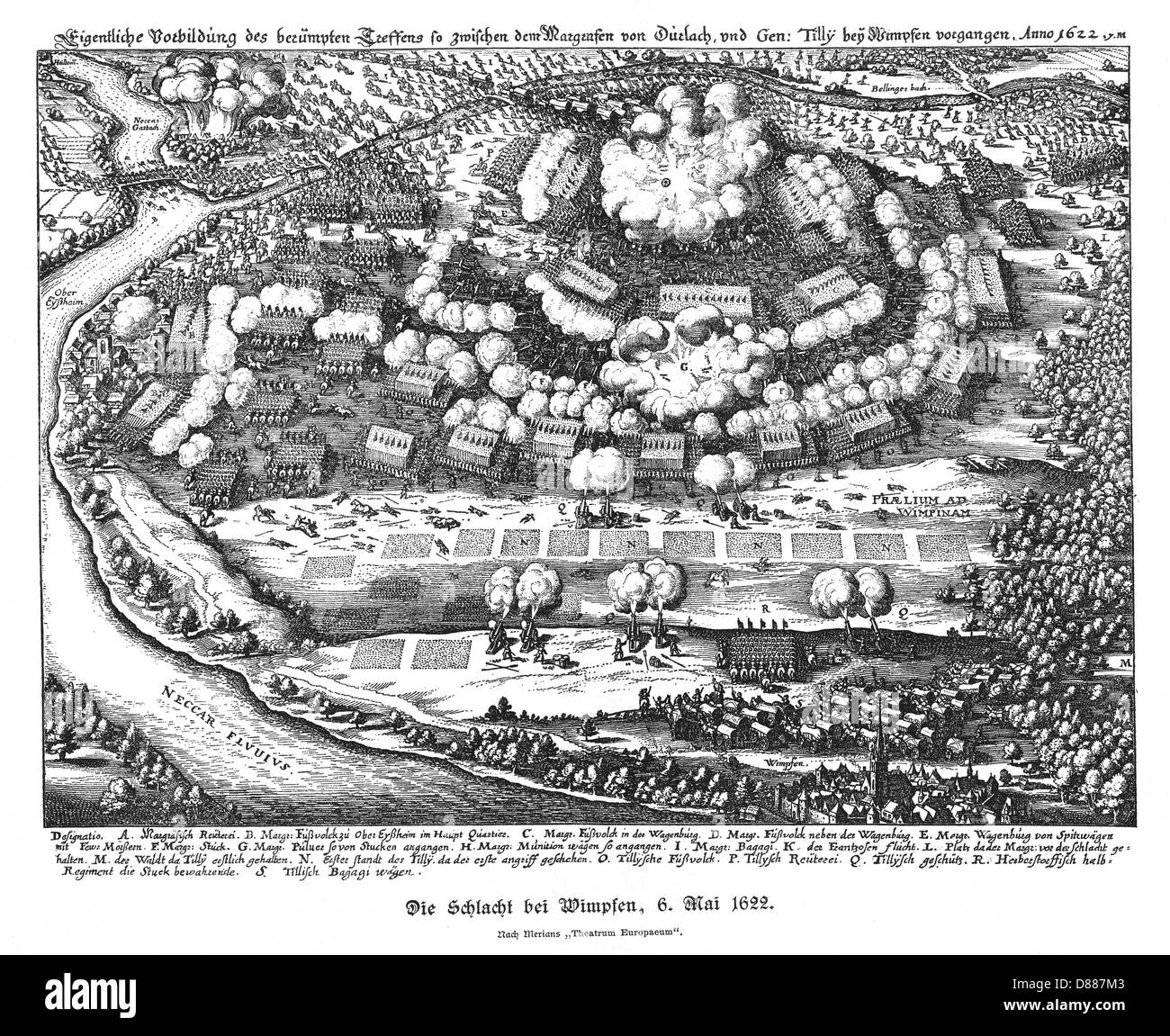 SCHLACHT VON WIMPFEN 1622 Stockfoto