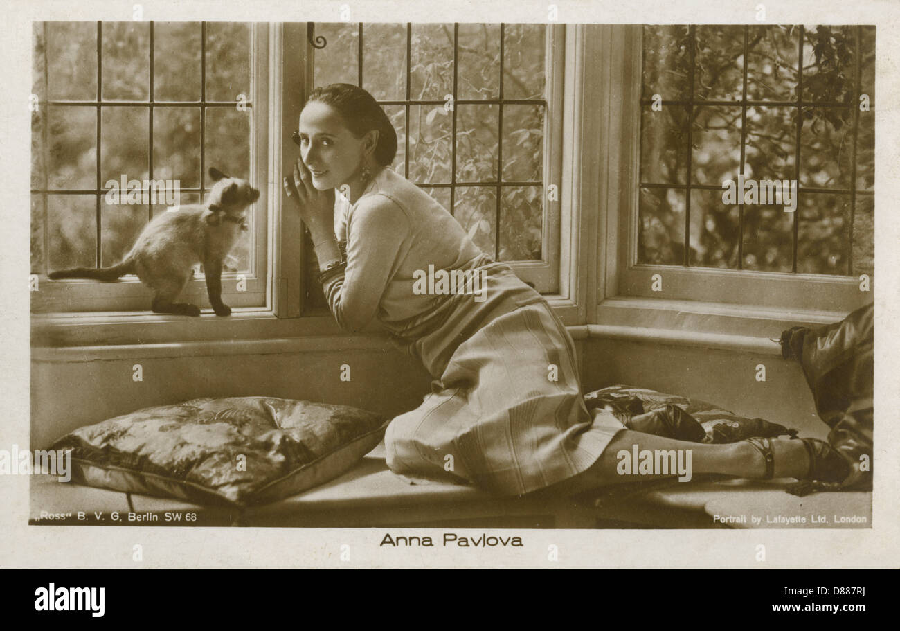 Anna Pavlova Haus Katze Stockfoto