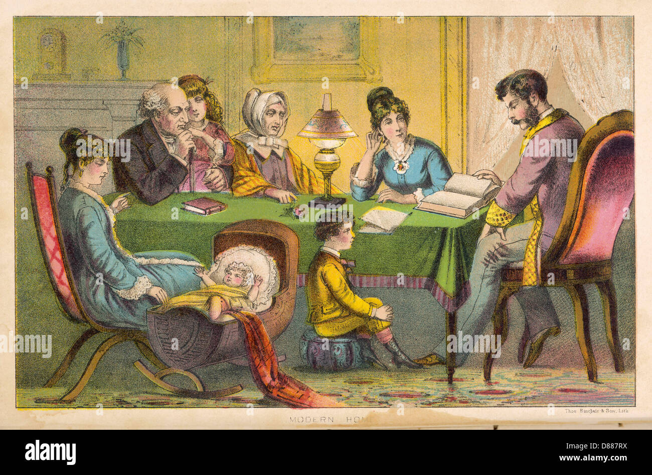 AMERIKANISCHE FAMILIE 1879 Stockfoto
