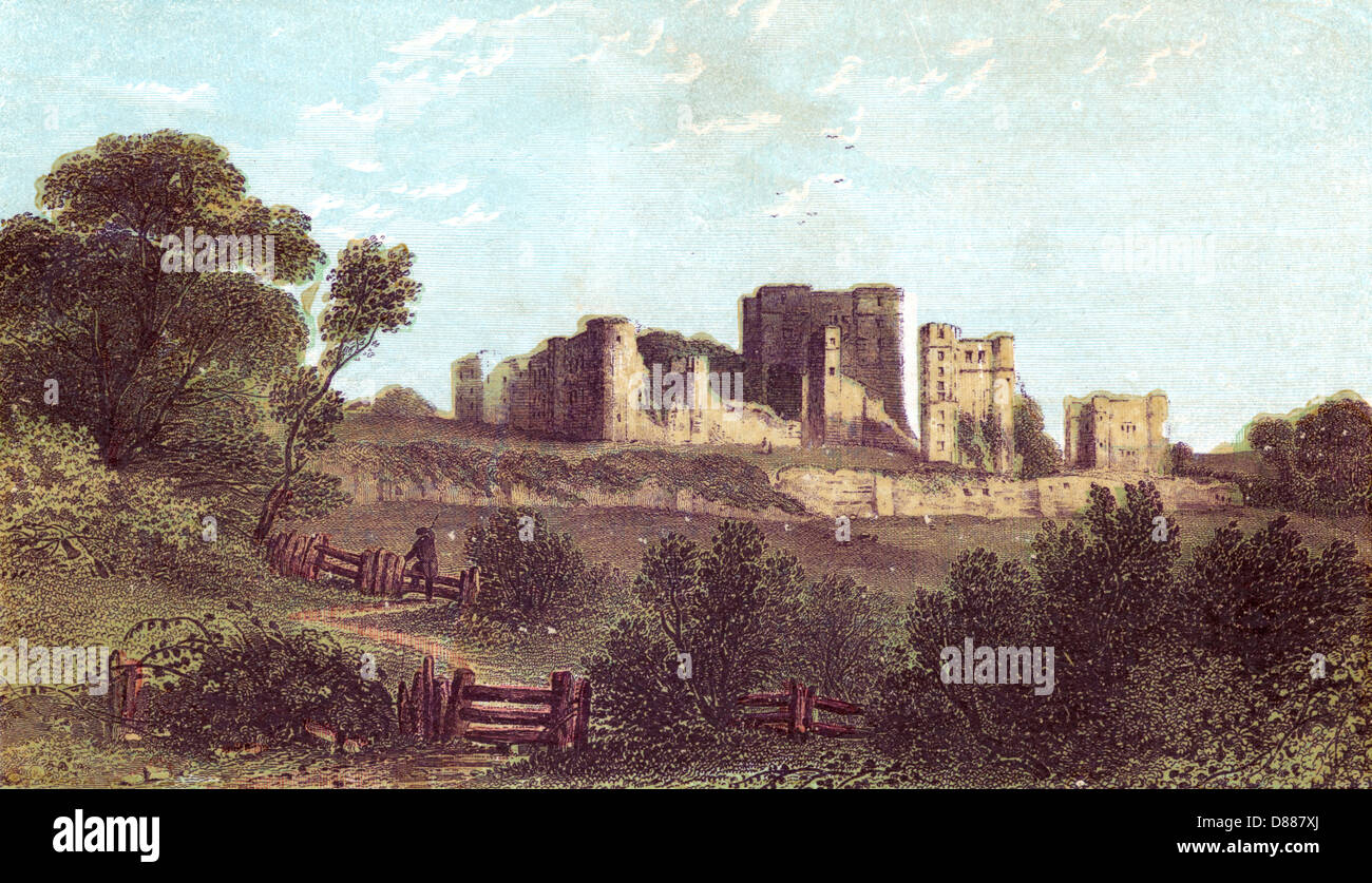 Kenilworth Castle, Warwickshire 1860er Stockfoto
