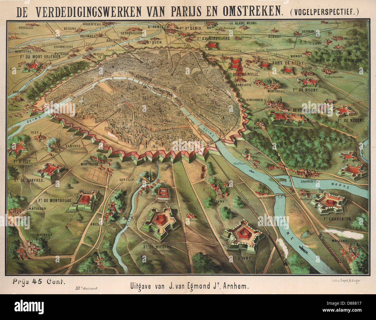 Belagerung von Paris Antenne Stockfoto
