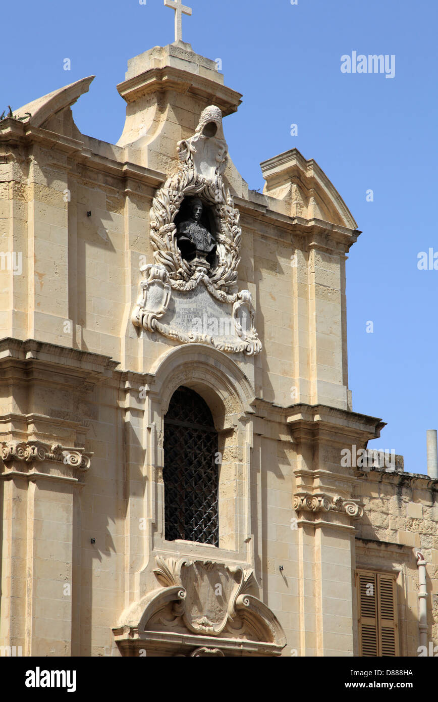 Malta, Valletta, Our Lady of Victory Church, Stockfoto