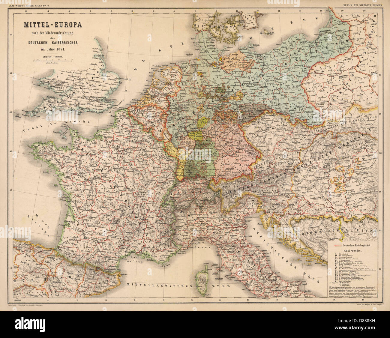Landkarte deutschland 1871 -Fotos und -Bildmaterial in hoher Auflösung – Alamy