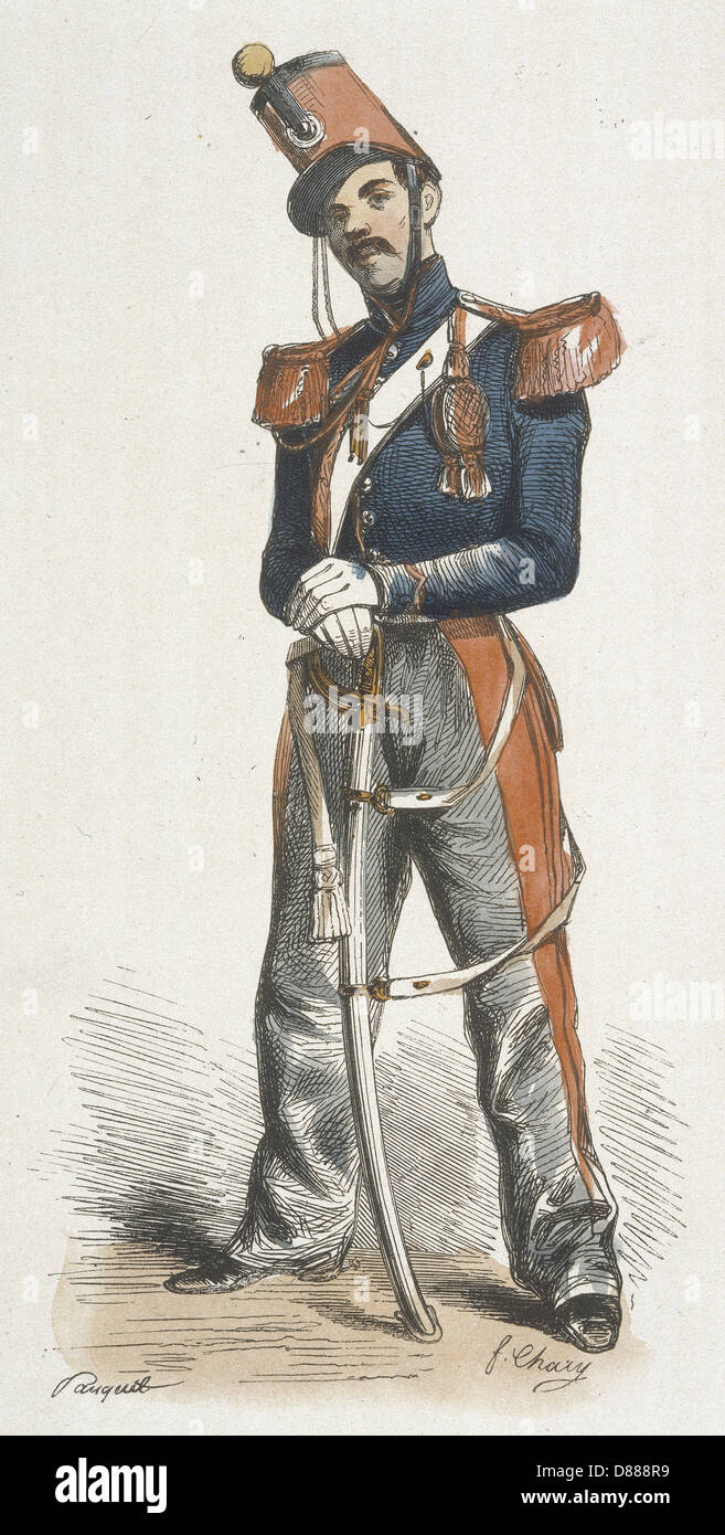FRANZÖSISCHER KADETT/SAUMUR/1850 Stockfoto