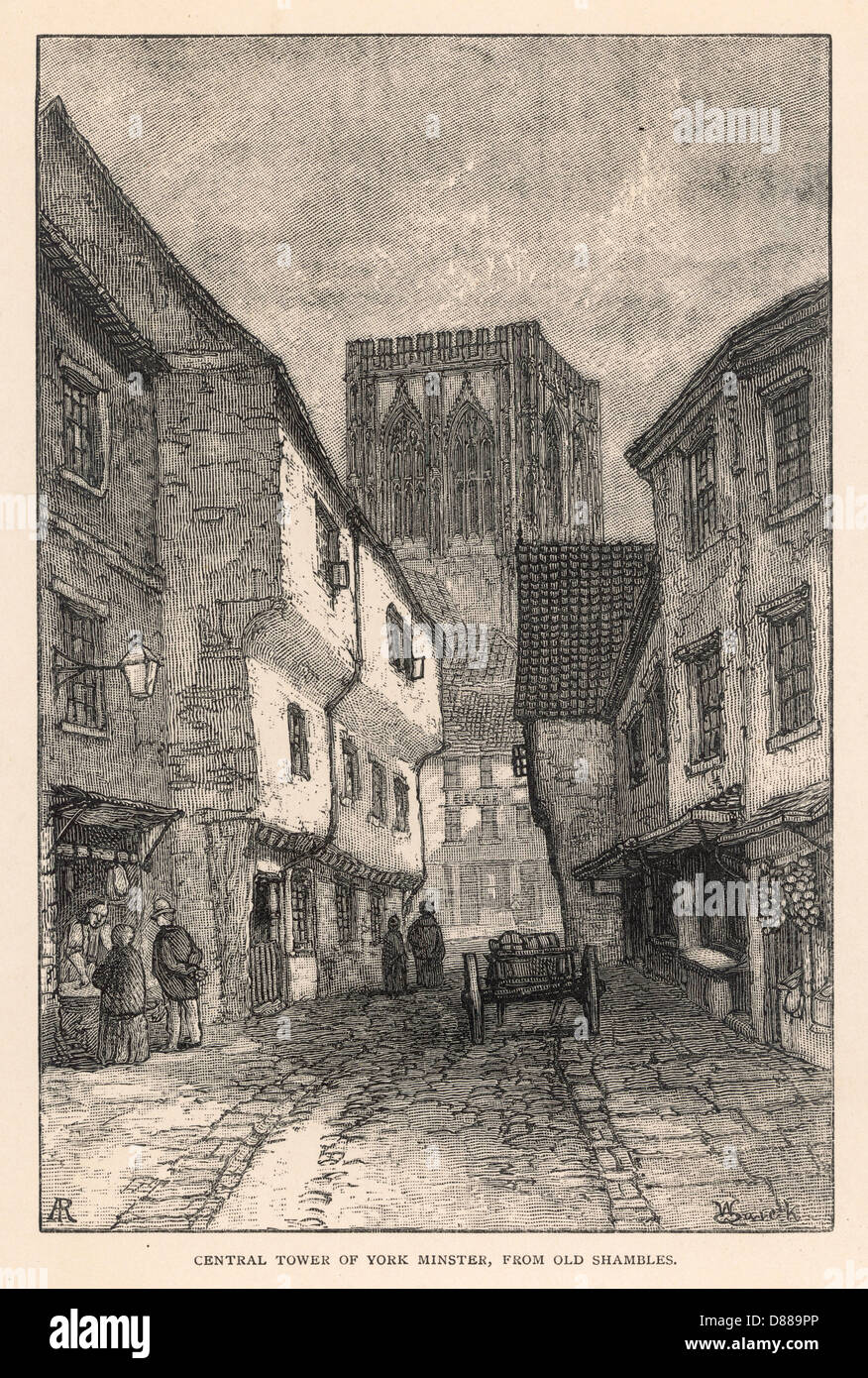 YORK/SHAMBLES 1890S Stockfoto