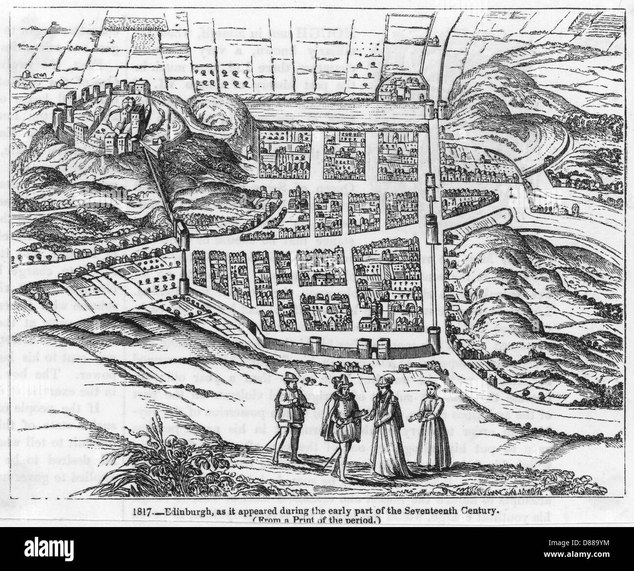 EDINBURGH/ANFANG 17C Stockfoto