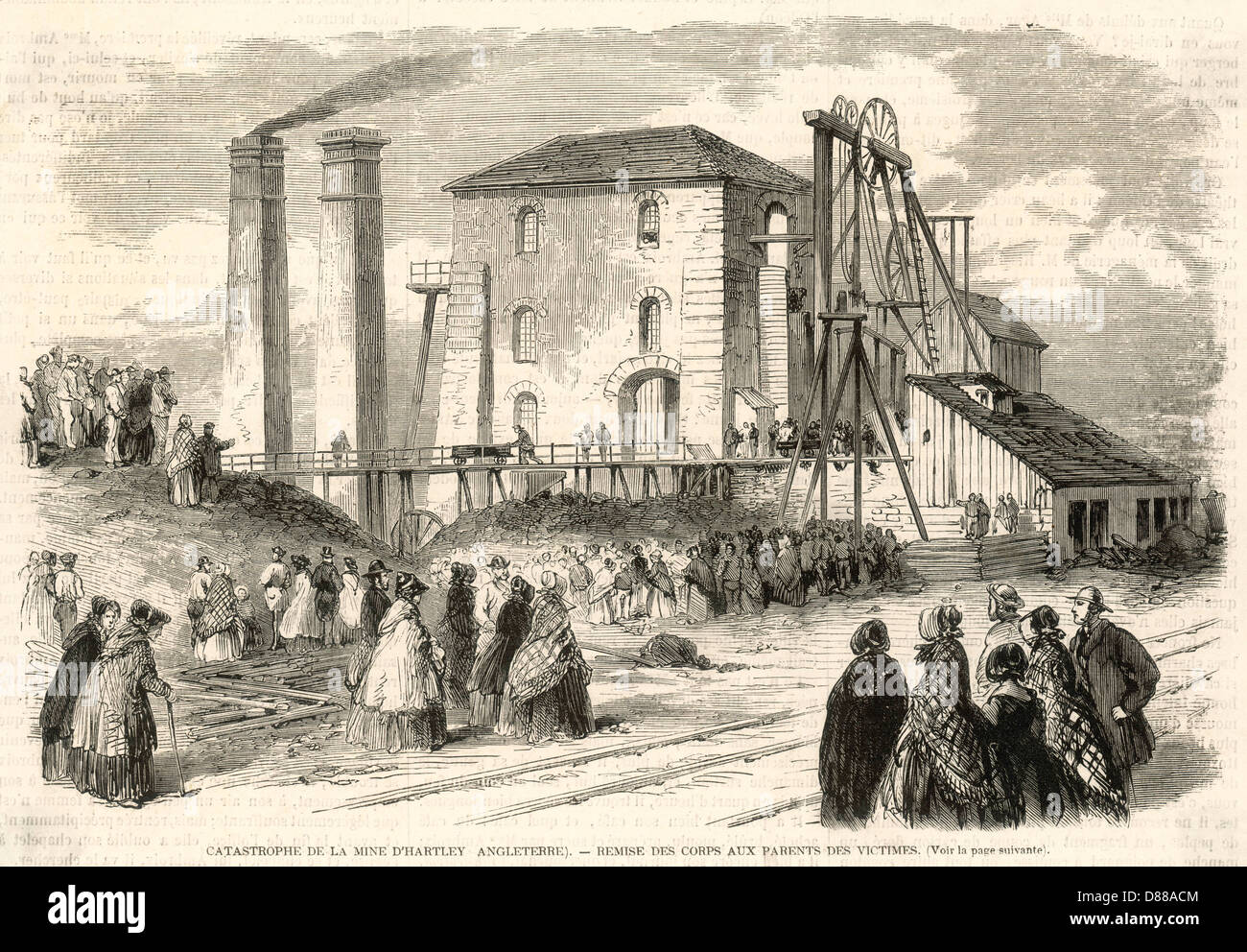Hartley Mine Disaster 1862 Stockfoto