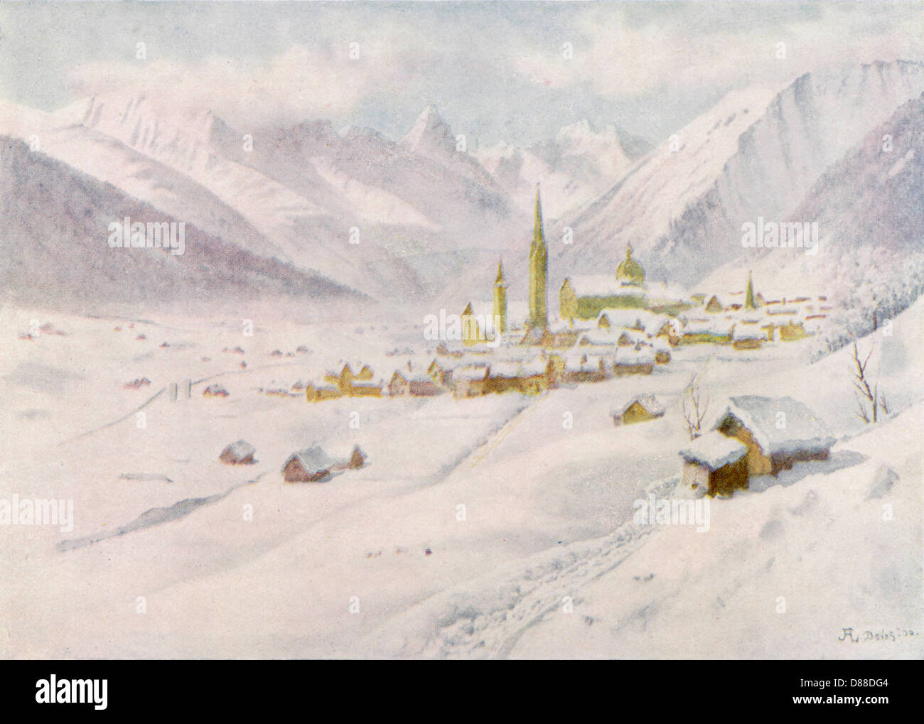 SCHWEIZ/DAVOS 1917 Stockfoto