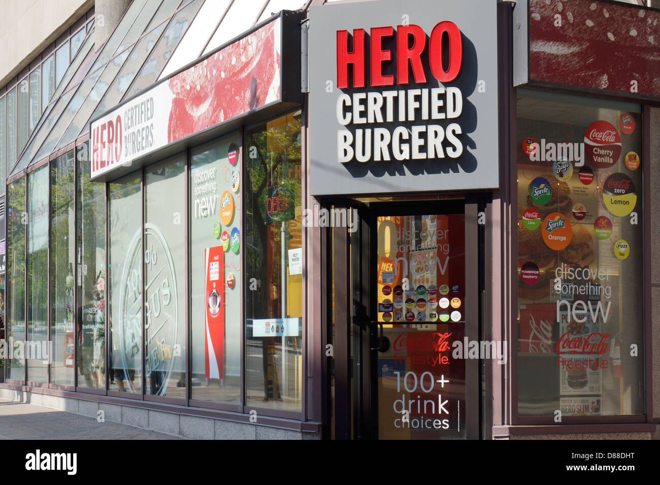 Held zertifiziert Burger Stockfoto