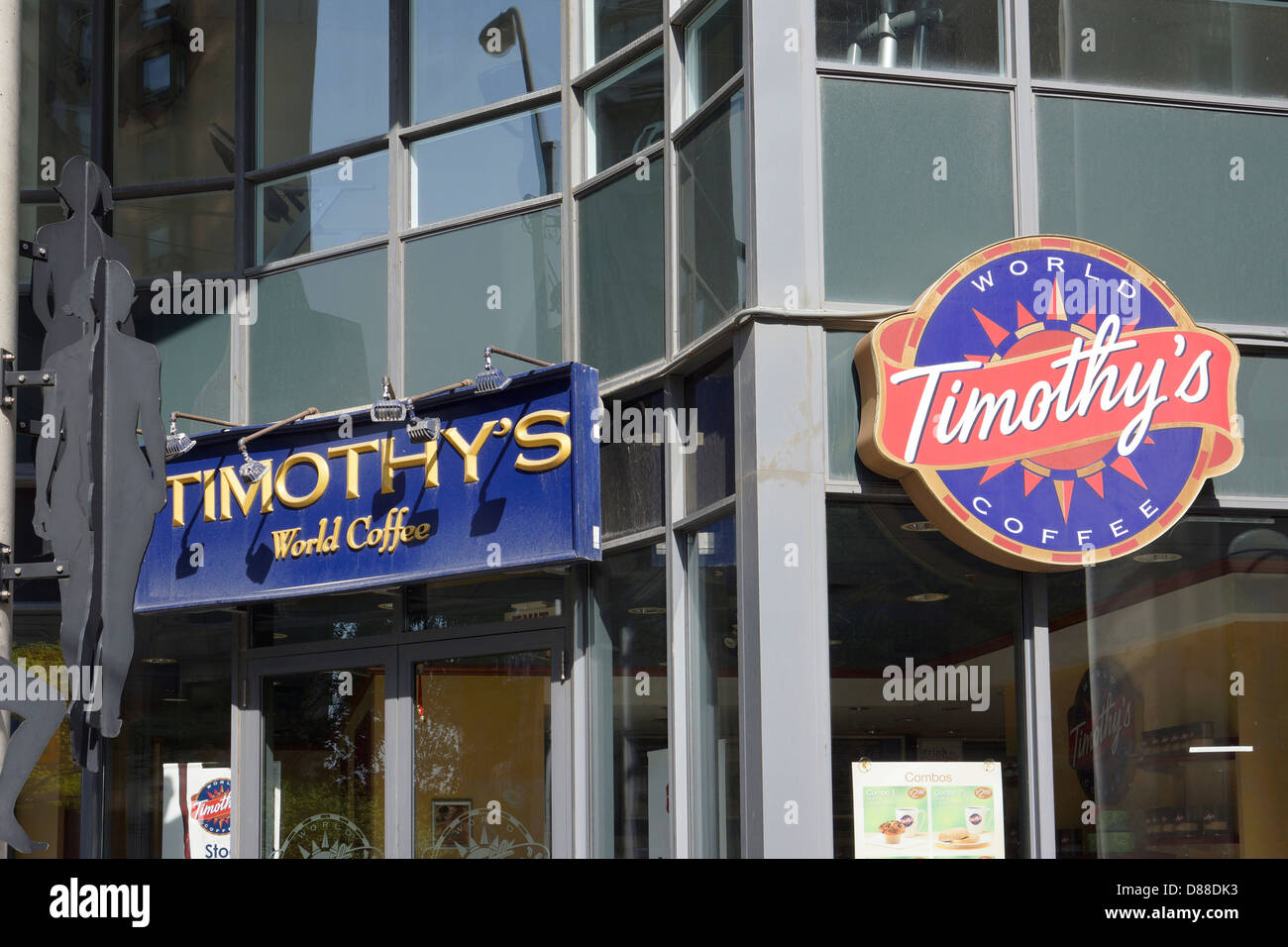 Timothys World Coffee shop Stockfoto
