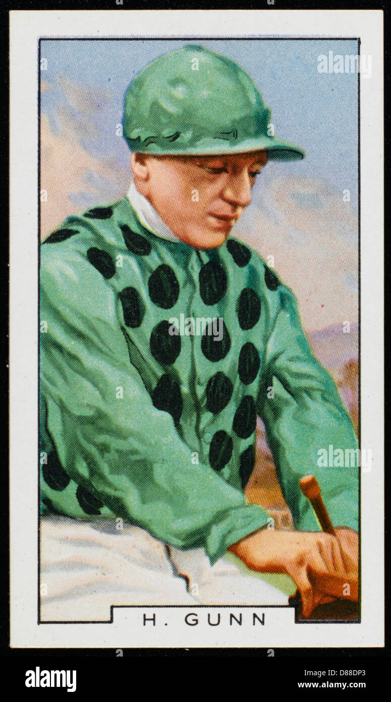 Jockey - H Gunn 20. Century Cig Stockfoto