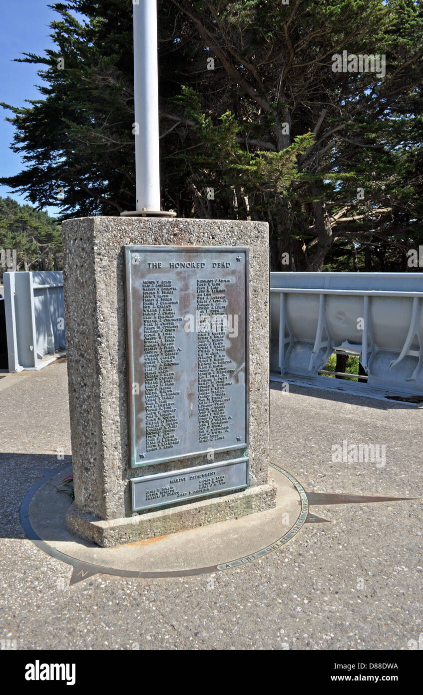 USS San Francisco Memorial bei Lands End, San Francisco, Kalifornien Stockfoto