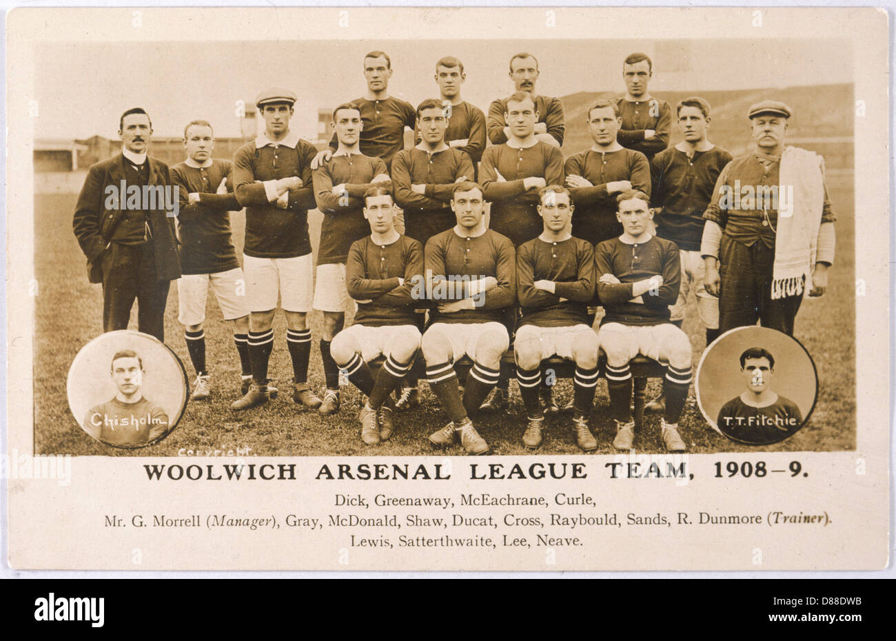 Woolwich Arsenal-Team Stockfoto