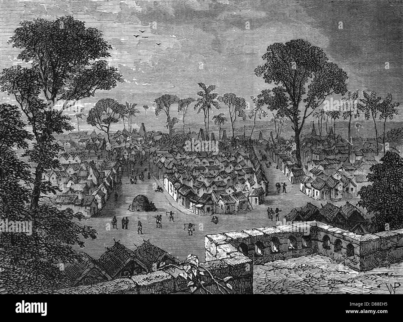 Ghana - Kumasi etwa 1870 Stockfoto