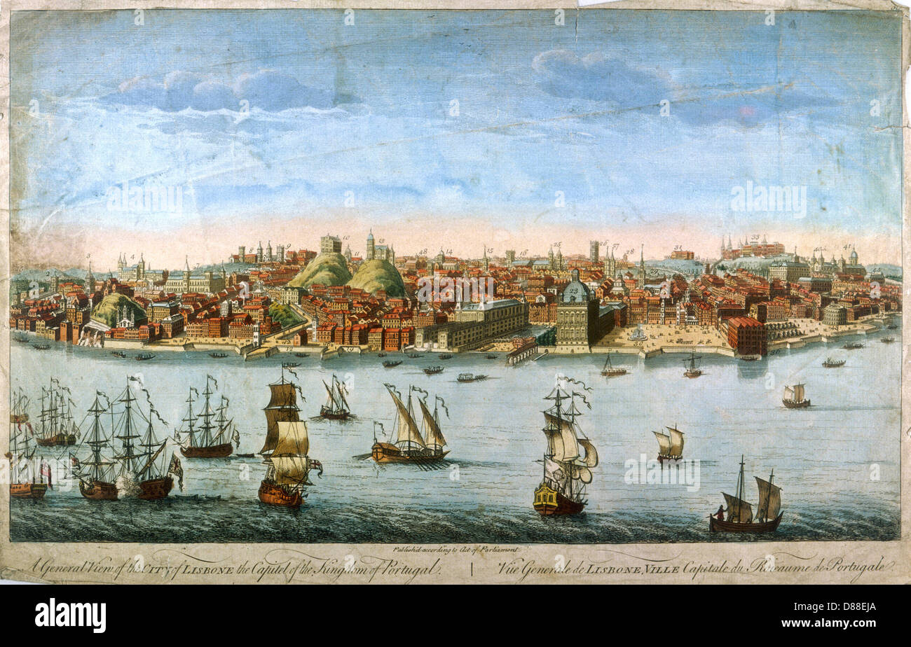 Lissabon vor 1755 Stockfoto