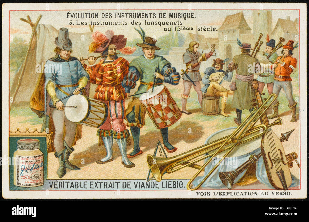 Militärmusiker des 15.. Jahrhunderts Stockfoto