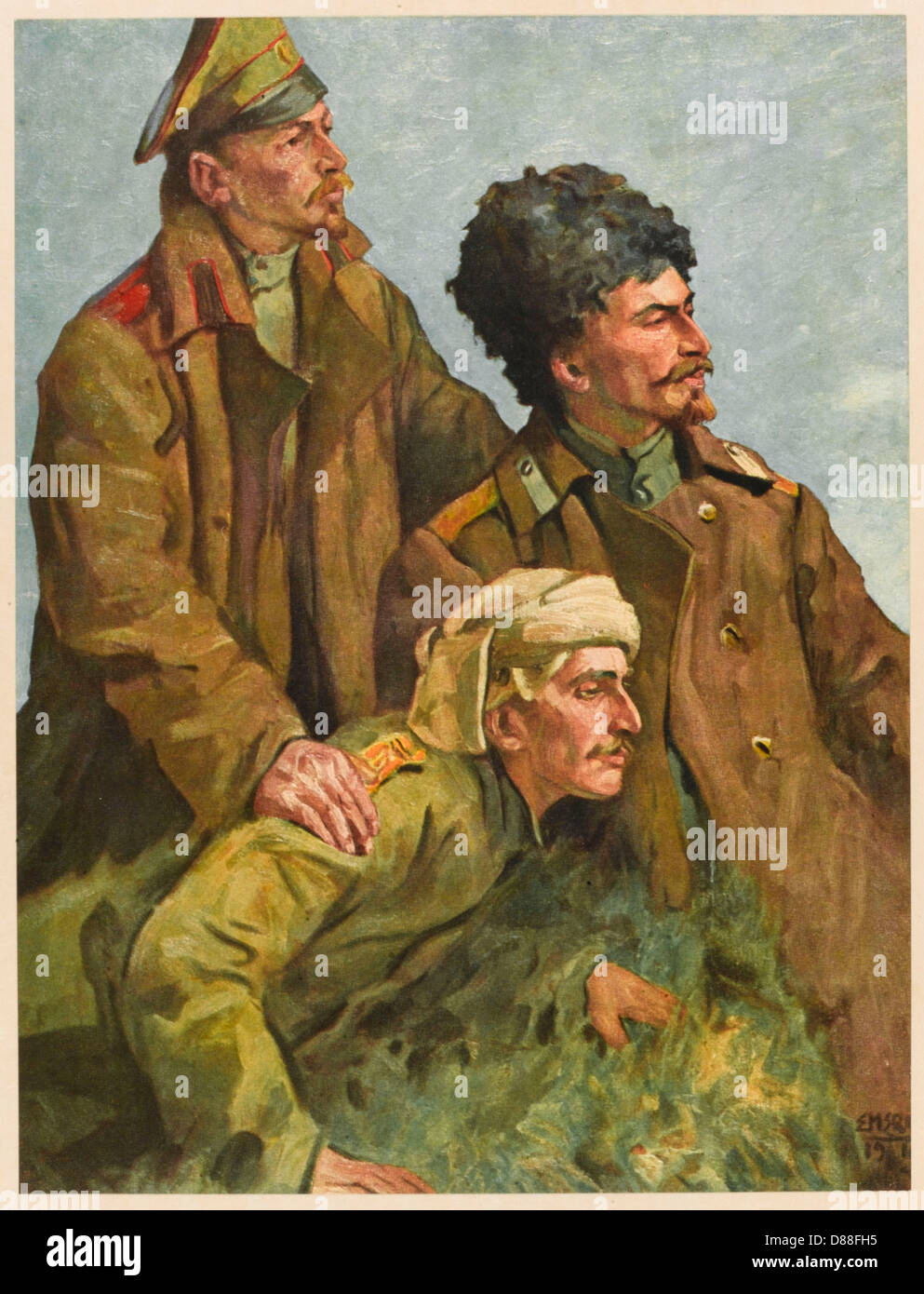 WW1 GEORGISCHE SOLDATEN Stockfoto