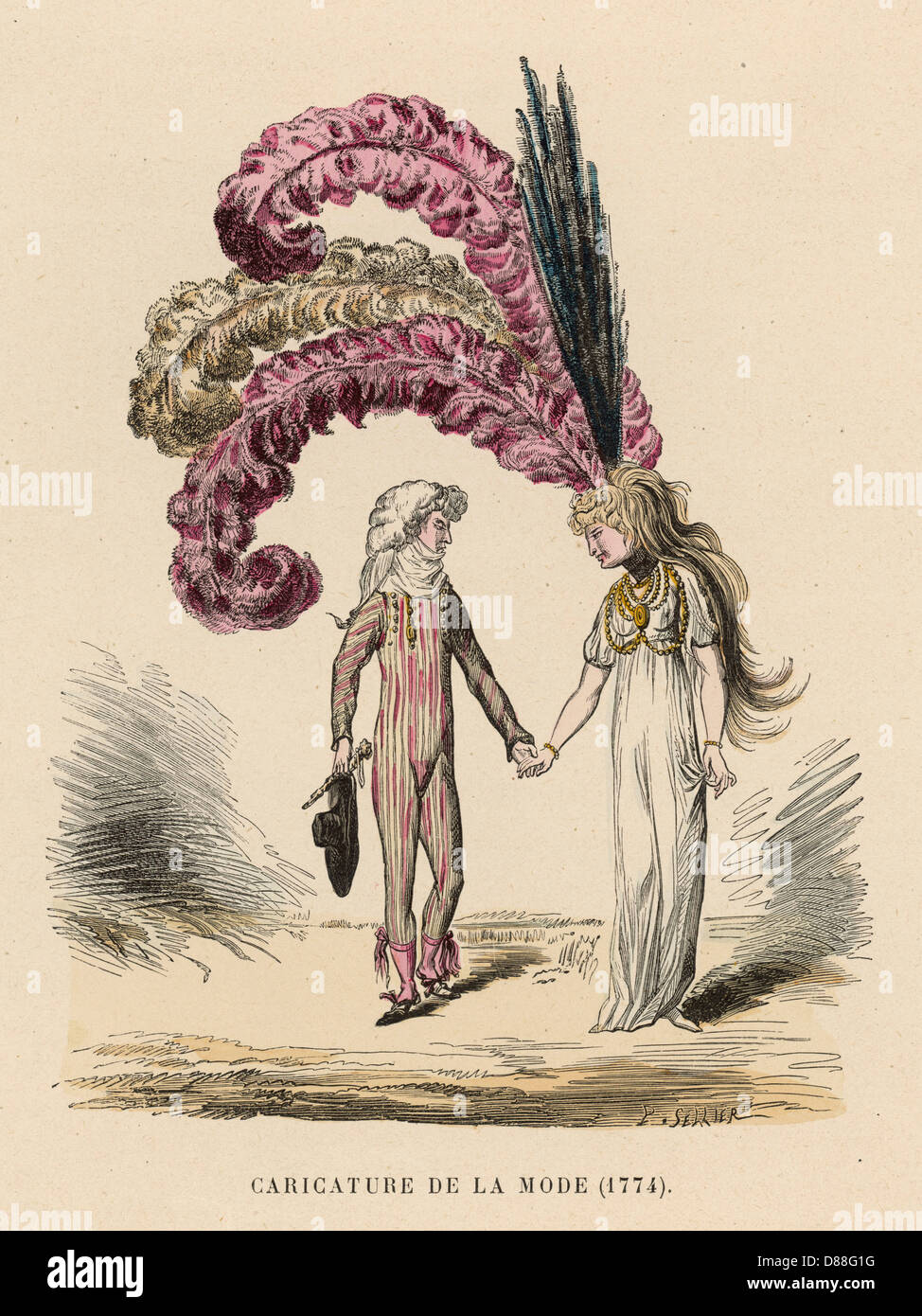Feder Kopfschmuck 1796 Stockfoto