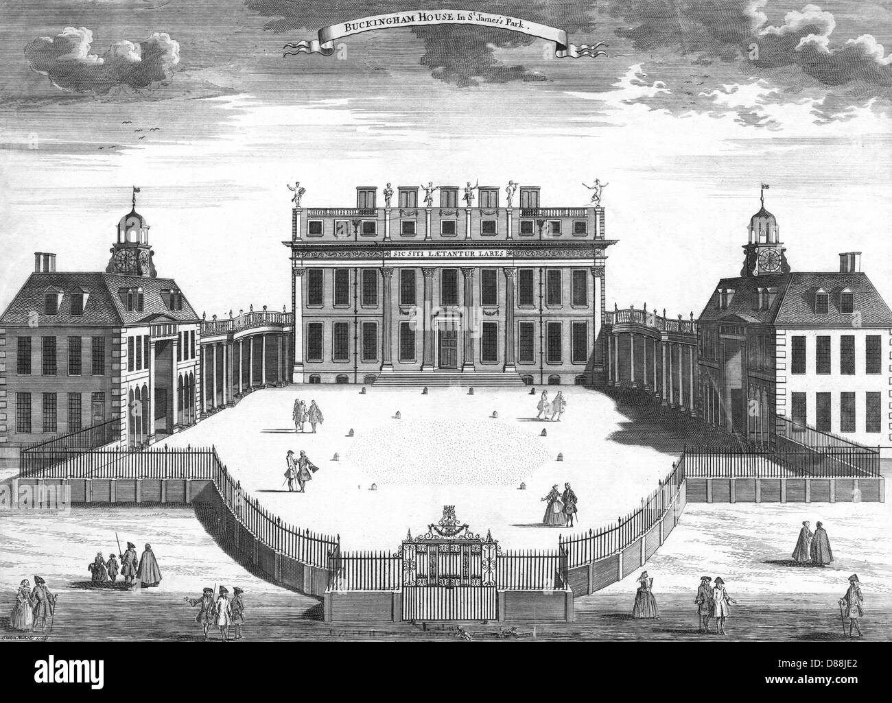 Buckingham Haus 1750er Jahren Stockfoto