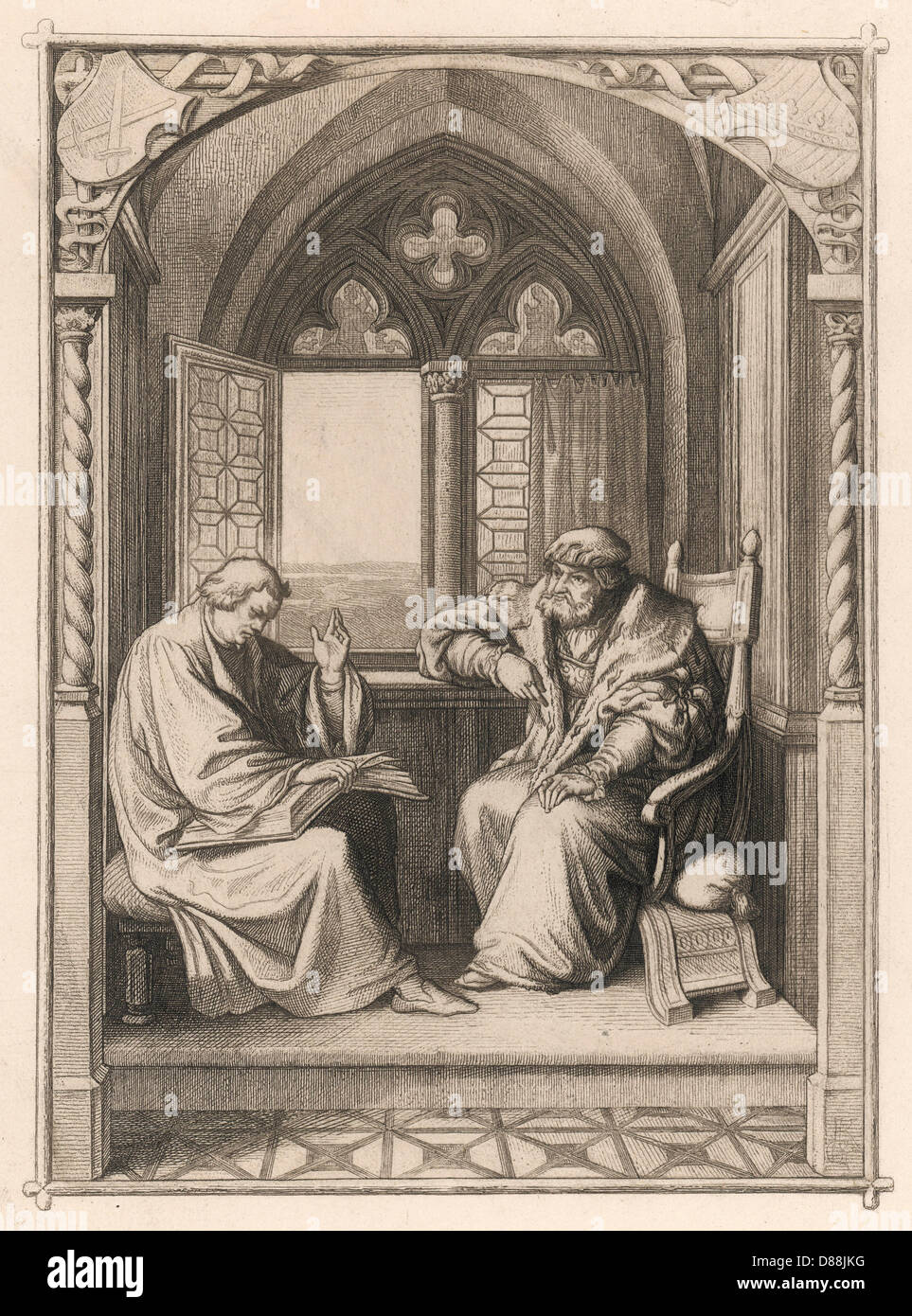 LUTHER UND ZWINGLI Stockfoto