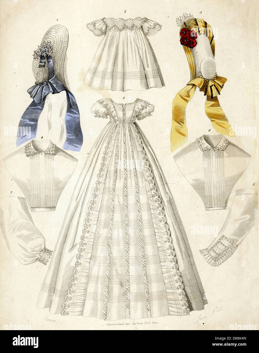 Taufe Kleid 1863 Stockfoto
