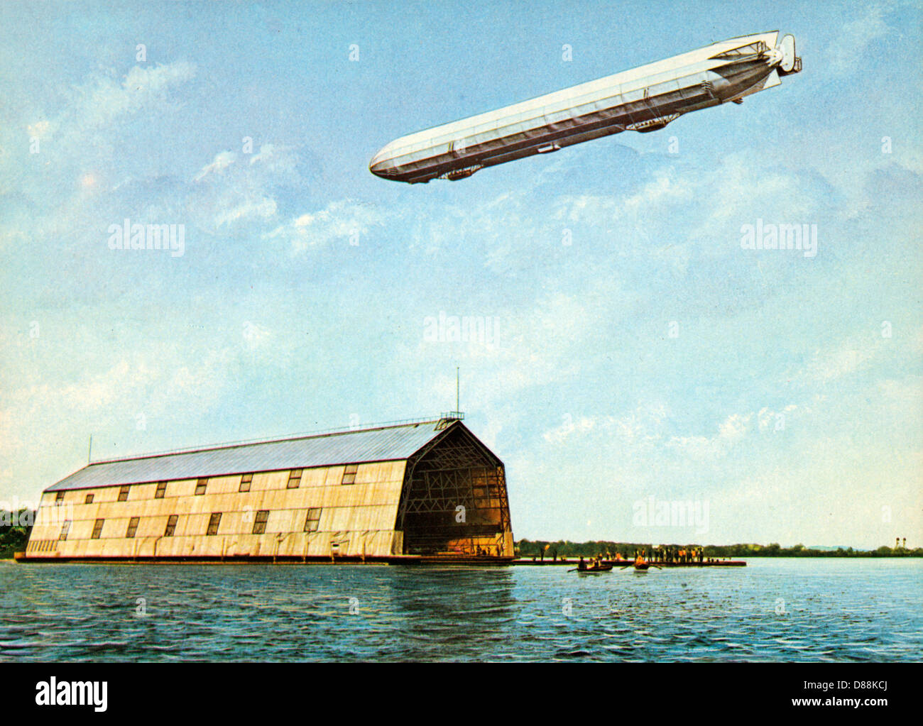 Zeppelin Lz 4 - Postkarte Stockfoto