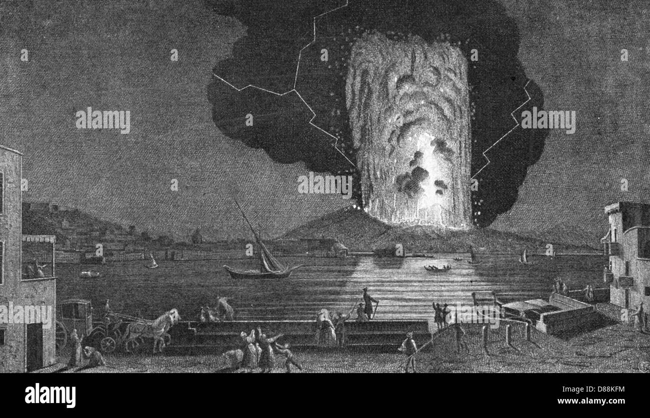 Vesuv-Eruption 1779 Stockfoto