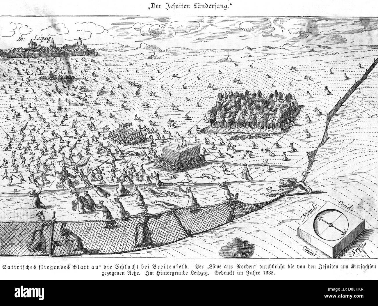 DIE SCHLACHT VON BREITENFELD Stockfoto