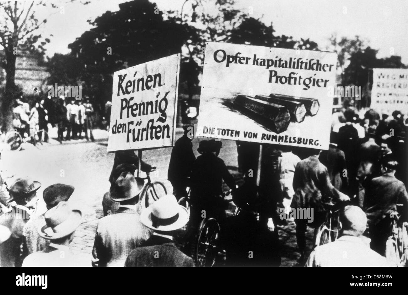 DEUTSCHES POLITISCHES DEMO Stockfoto