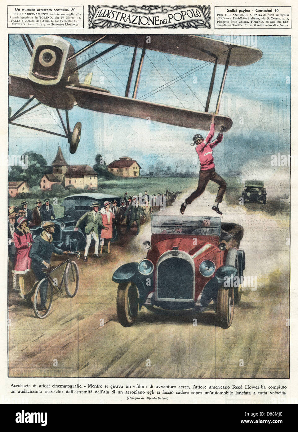 VOM FLUGZEUG ZUM WAGEN 1928 Stockfoto