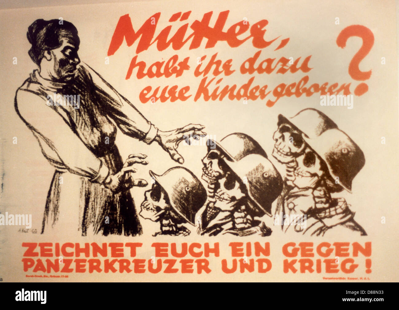 KPD-POSTER/EARLY 1920 Stockfoto