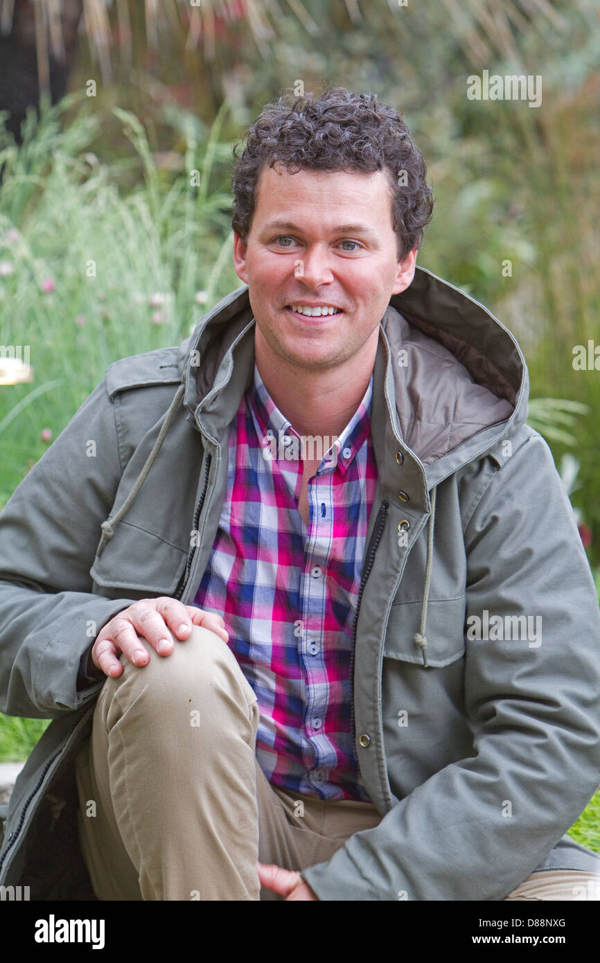 Phillip Johnson ein Garten-Designer von Trailfinders australischer Garten bei RHS Chelsea Flower Show 2013 Stockfoto
