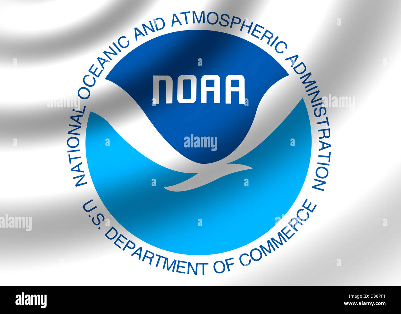 NOAA - National Oceanic and Atmospheric Administration Logo Symbol Flaggensymbol Stockfoto