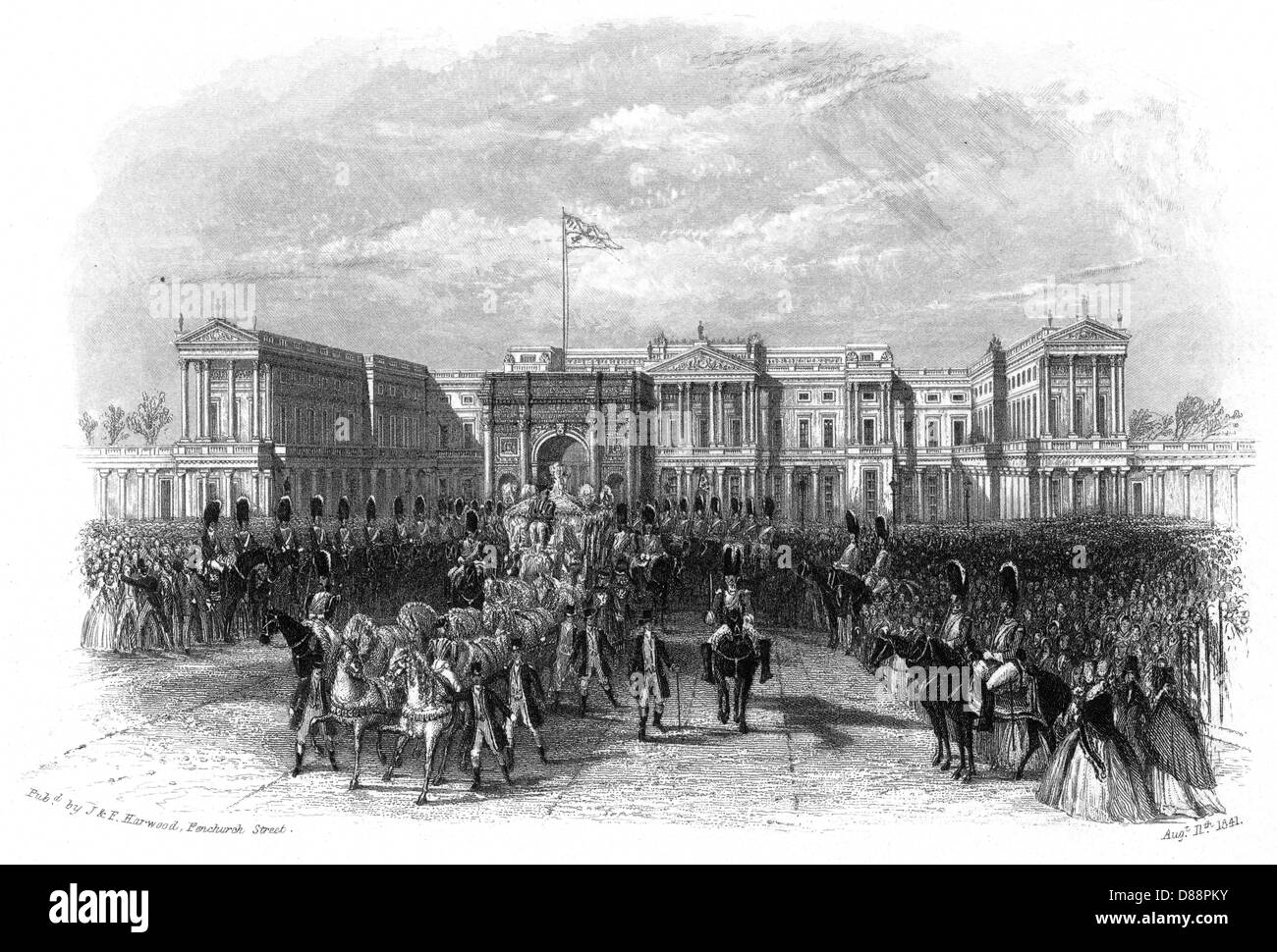 BUCKINGHAM PALACE/1841 Stockfoto