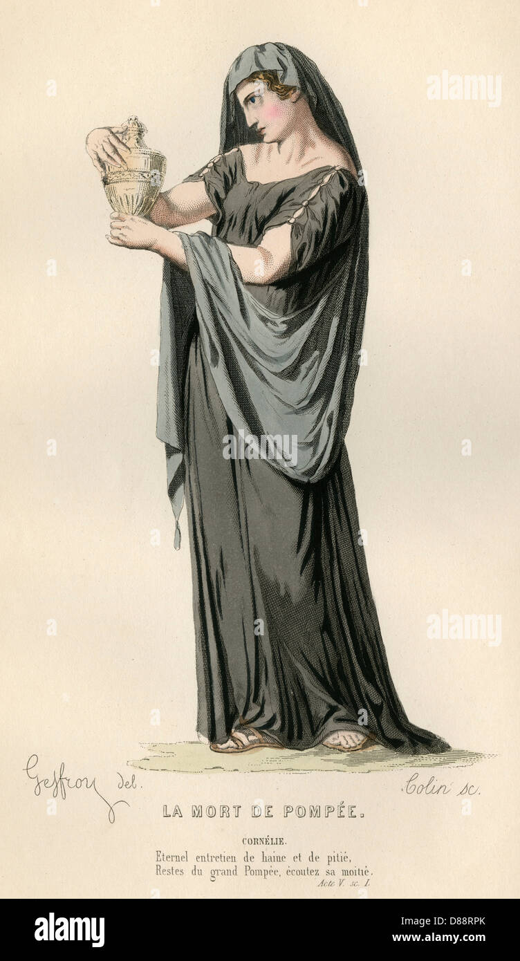 POMPEJUS WITWE TRAUERT Stockfoto