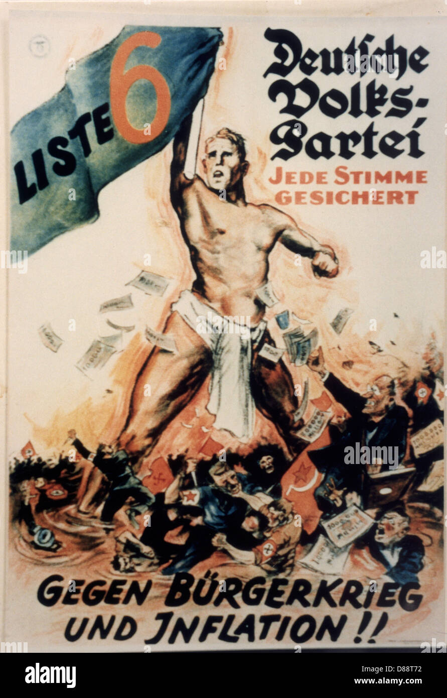 NAZI-PROPAGANDA-POSTER Stockfoto