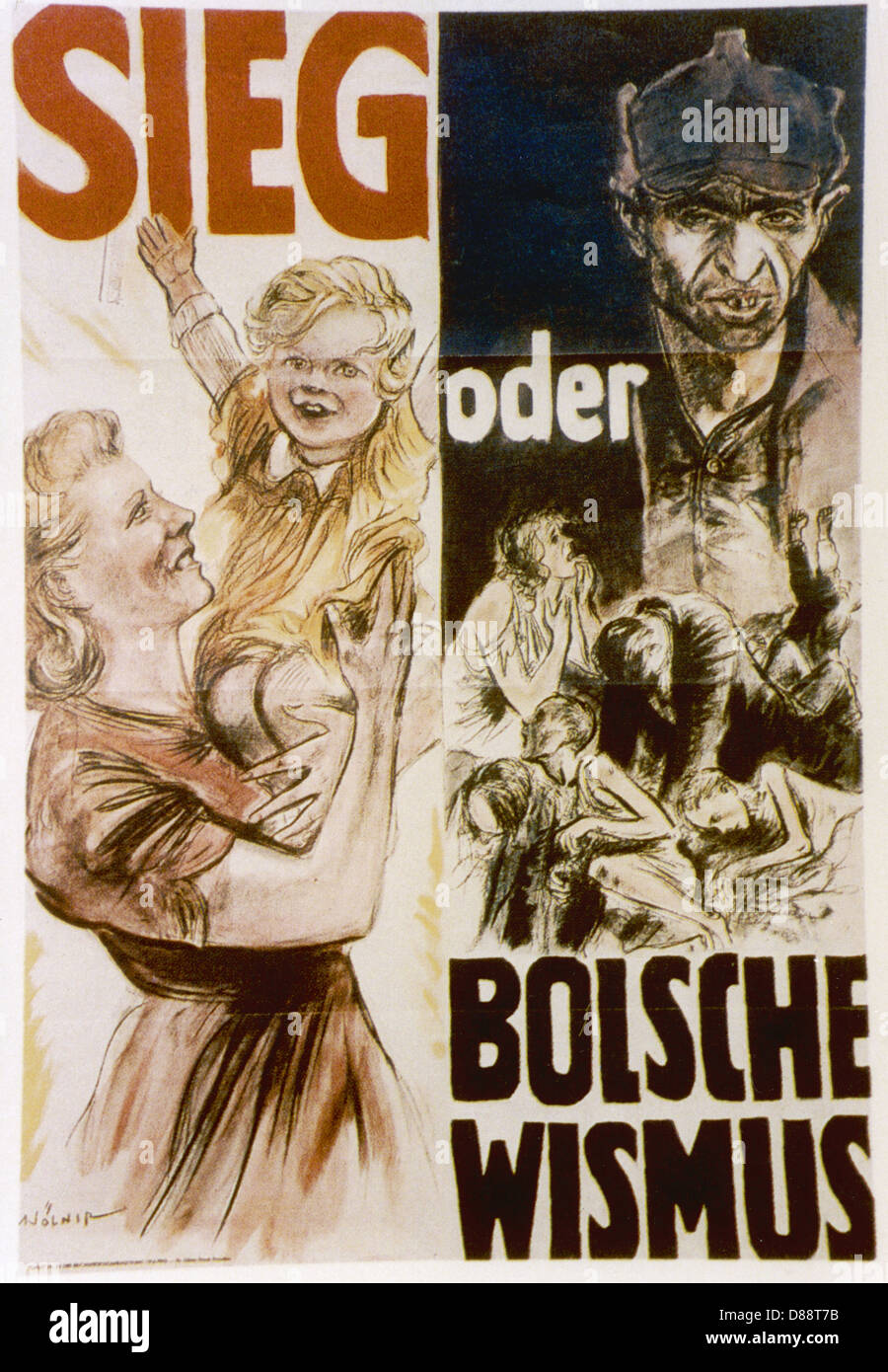 ANTIBOLSCHEWISMUS-POSTER Stockfoto