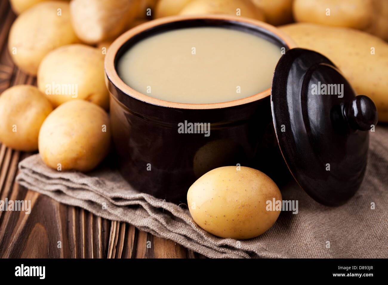 Kartoffel-Creme-Suppe Stockfoto