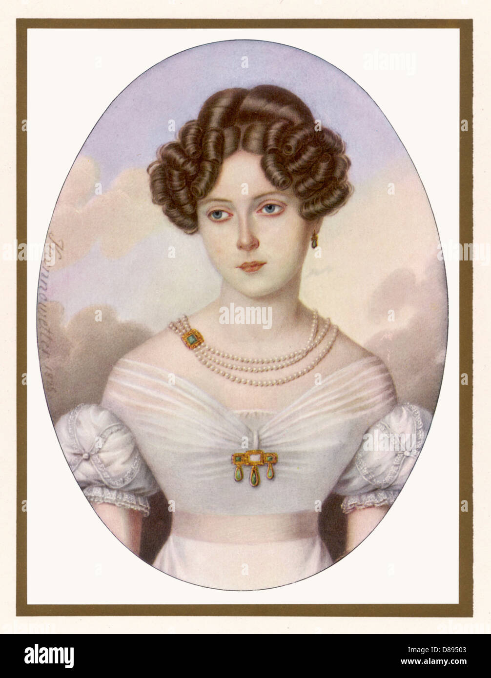 Frau aus 1825 Stockfoto