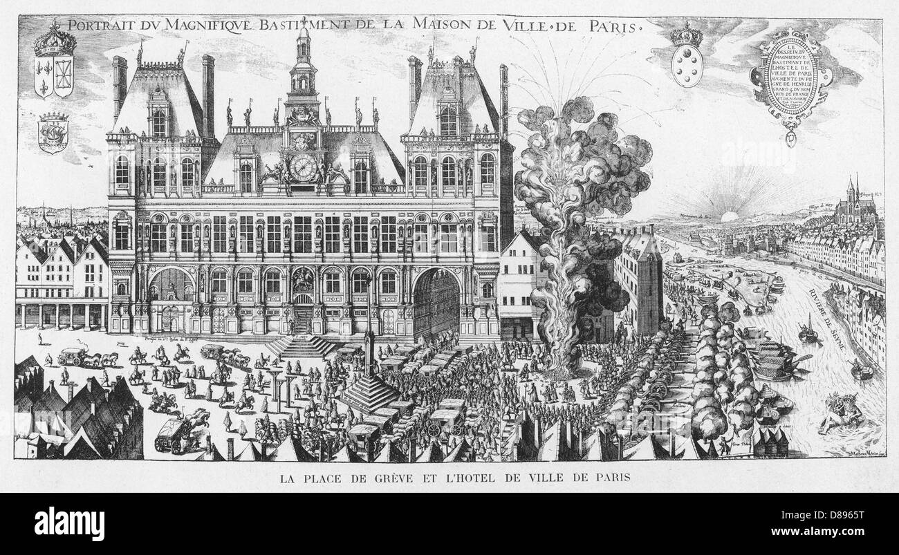 PARIS HOTEL DE VILLE Stockfoto