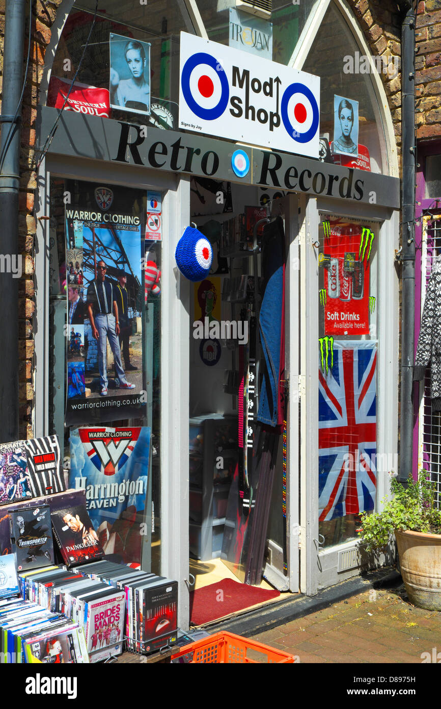 Retro-Plattenladen in Hastings alte Stadt Westhill Arcade-George Street England UK Stockfoto